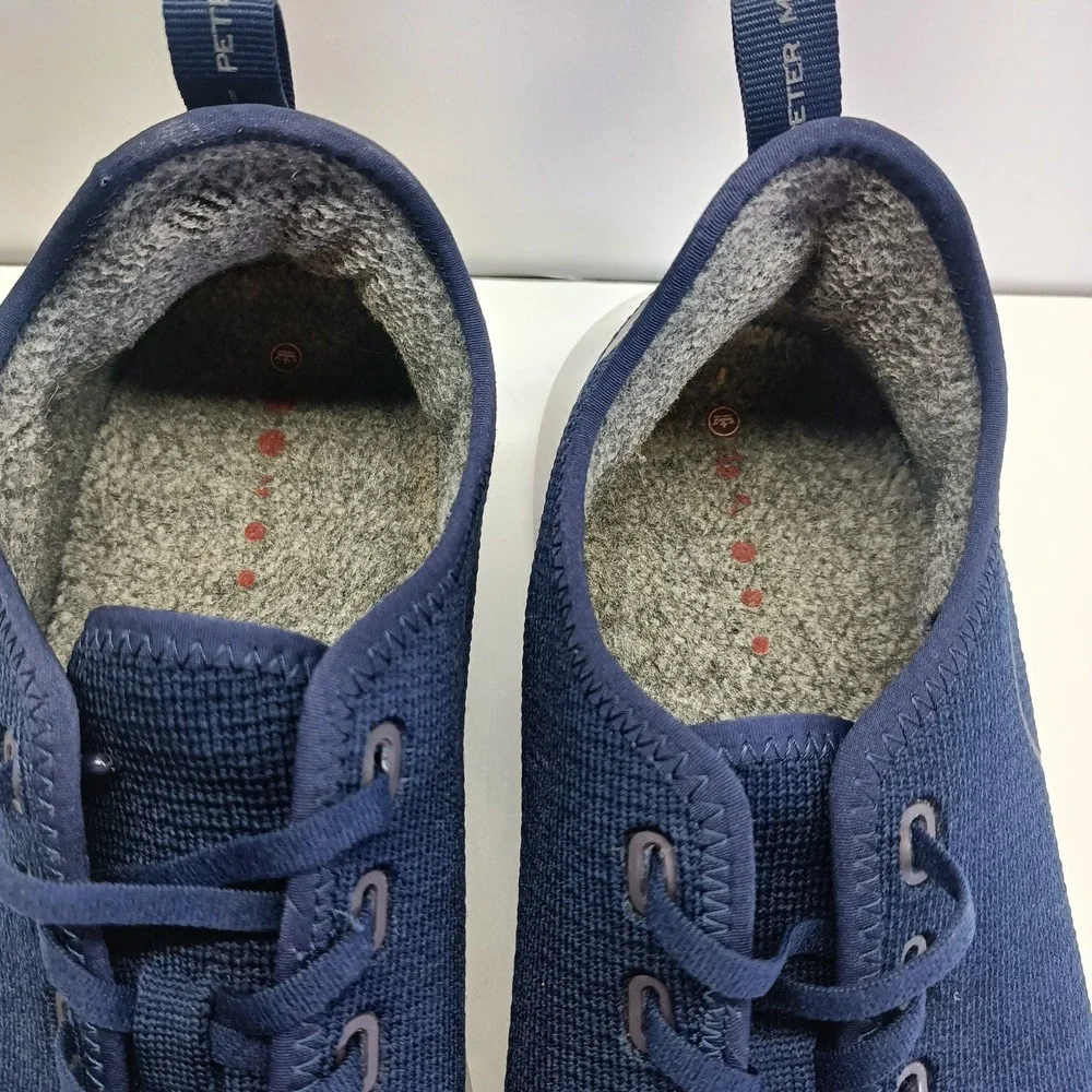 Peter Millar Men's Size 11.5 Blue Knit Athletic Comfort Sneakers‎ MF19EF02